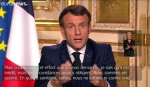 Coronavirus : Macron ordonne aux Français de se confiner pour gagner "la guerre sanitaire"