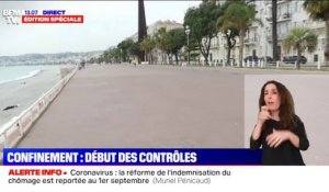 Confinement : la Promenade des Anglais à Nice vidée de ses passants