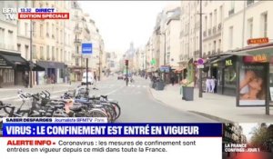 Confinement : les rues de Paris dans le quartier de la Bastille se sont vidées