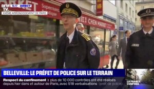 Le préfet de police dans le quartier de Belleville à Paris pour faire respecter les mesures de confinement