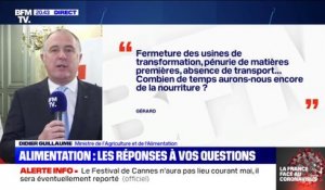 Didier Guillaume: "Il n'y a pas des fermetures d'entreprises agroalimentaires ou d'arrêts de transports, il n'y a pas de pénurie alimentaire"