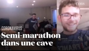 En plein confinement face au coronavirus, il court un semi-marathon dans une cave en Alsace