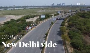 A New Delhi, un drone filme les rues désertes pendant le confinement