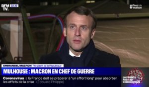 À Mulhouse, Emmanuel Macron en chef de guerre