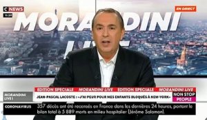 Coronavirus - Jean-Pascal Lacoste dans "Morandini Live": "C'est impossible de faire revenir mes enfants, qui sont à New York, en France aujourd'hui" - VIDEO