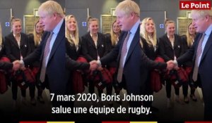Coronavirus : les (trop) nombreuses poignées de mains de Boris Johnson
