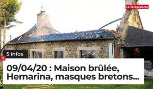 Maison brûlée, Hemarina, masques bretons... Cinq infos bretonnes du 9 avril