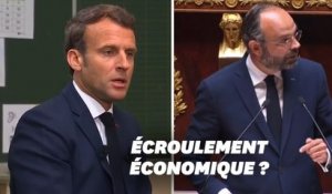 Macron ne craint pas "l'écroulement économique" que Philippe avait évoqué à l'Assemblée