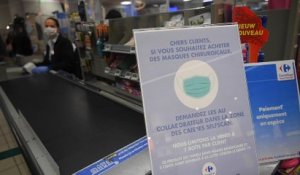 Coronavirus: vente de masques dans les supermarchés en Belgique