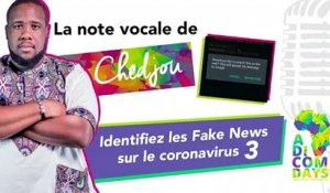 La note vocale de Chedjou #3 : Identifiez les Fake News sur le coronavirus