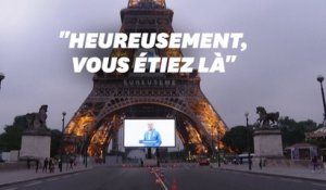 Les personnes mobilisées contre le coronavirus remerciées  sur la Tour Eiffel