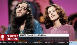 Coronavirus - La chanteuse canadienne Renée Claude est décédée à l'âge de 80 ans des suites du Covid-19 - VIDEO