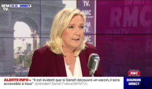 Marine Le Pen: "On aurait dû profiter des deux mois de confinement pour tester ceux qui travaillaient"