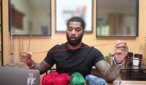 King Keraun Learns How To Crochet A Face Mask From A Pro Knitter  | That Quarantine Shit |