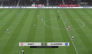 AS Nancy-Lorraine - AJ Auxerre sur FIFA 20 : résumé et buts (L2 - 37e journée)