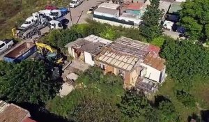 BEZIERS - Démolition de constructions illégales dans le quartier de Cantagal
