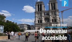 Le parvis de Notre-Dame de Paris rouvre au public : « Ça fait du bien aux yeux et à l'âme »