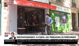Déconfinement : A Paris, les terrasses se préparent à la réouverture