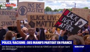 Malgré l'interdiction, plusieurs dizaines de manifestants rassemblés à Paris contre le racisme et les violences policières