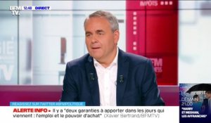 Xavier Bertrand sur PSA et Camaïeu: "J'ai besoin de donner du boulot aux gens de la région Hauts-de-France"