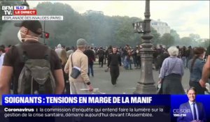 De nombreuses tensions en marge de la manifestation des soignants à Paris