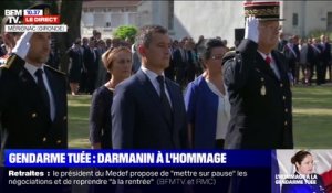 Gérald Darmanin rend hommage à Mérignac à la gendarme tuée Mélanie Lemée