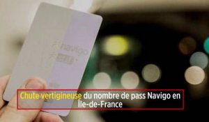 Chute vertigineuse du nombre de pass Navigo en Île-de-France