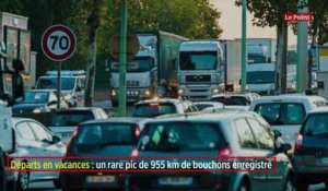 Départs en vacances : un rare pic de 955 km de bouchons enregistré