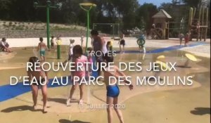 Réouverture des jeux d’eau au parc des Moulins de Troyes