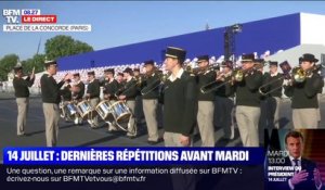 14-Juillet: les images des dernières répétitions de la cérémonie militaire place de la Concorde à Paris