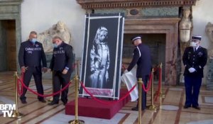 L'Italie restitue à la France une oeuvre de Banksy peinte sur le Bataclan puis volée