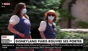 Après quatre mois de fermeture en raison du coronavirus, Disneyland Paris a rouvert ce matin ses portes au public avec une capacité d’accueil limitée - VIDEO