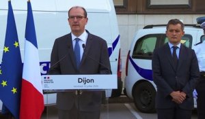 Déclaration de Jean Castex depuis l'hôtel de police de Dijon