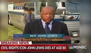 John Lewis, emblématique militant de la non-violence et des droits civiques aux États-Unis, ancien compagnon de route de Martin Luther King, est mort