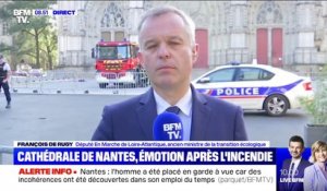 Cathédrale de Nantes: François de Rugy "salue l'action des pompiers"