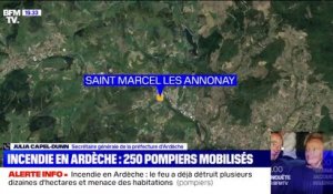 Feu en Ardèche: selon la secrétaire générale de la préfecture, "l'incendie évolue favorablement, on espère pouvoir le circonscrire dans le courant de la soirée"