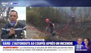 Incendie dans le Gard: le commandant sapeur-pompier Patrick Migoule annonce que "4 pompiers ont été blessés, dont un grièvement"