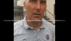 Réaction de Laurent Batlles après le dernier match du stage de préparation de l'Estac