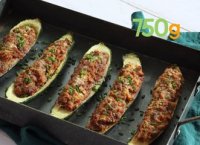Recette des courgettes farcies au boeuf et ciboulette - 750g