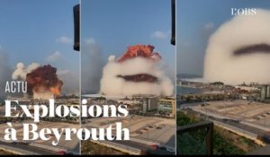 Les premières images des explosions à Beyrouth