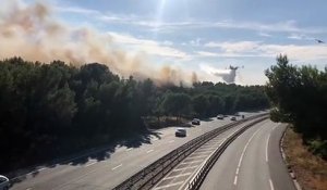 Feu à Martigues : Le feu se raproche de l'A55. Restez vigilant