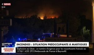 Incendie à Martigues : Au moins 2.700 personnes ont été évacuées dans la nuit mais aussi des maisons et un Ehpad - Le feu n'est pas encore maîtrisé et a détruit plus de 1.000 hectares