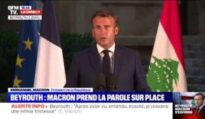 Emmanuel Macron au Liban: "Une cinquantaine de Françaises et de Français ont été touchés, au moins"