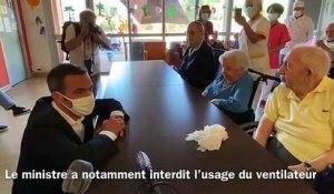 Le ministre de la santé visite un EHPAD en pleine canicule en Dordogne
