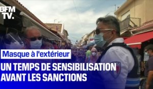 Masque à l'extérieur: un temps de sensibilisation avant les sanctions