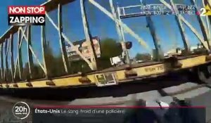 Etats-Unis : une policière sauve un homme en fauteuil roulant coincé sur des voies de chemin de fer (Vidéo)