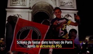 Scènes de liesse dans les rues de Paris après la victoire du PSG
