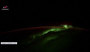 Les rares images d'aurores boréales filmées depuis l'espace
