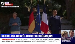 Angela Merkel est arrivée au Fort de Brégançon, où elle doit rencontrer Emmanuel Macron