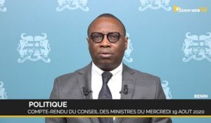 Bénin : compte-rendu du conseil des ministres du mercredi 19 août 2020